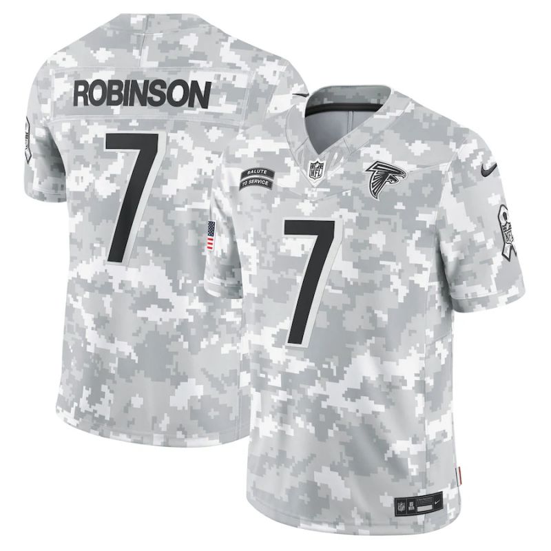 Men Atlanta Falcons #7 Robinson Nike Arctic Camo 2024 Salute to Service Limited NFL Jersey